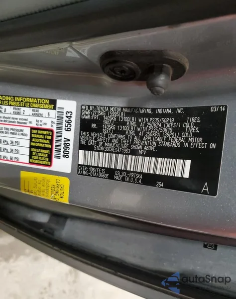 2014 Toyota Sienna Sport from USA, damaged, VIN 5TDXK3DC8ES471963
